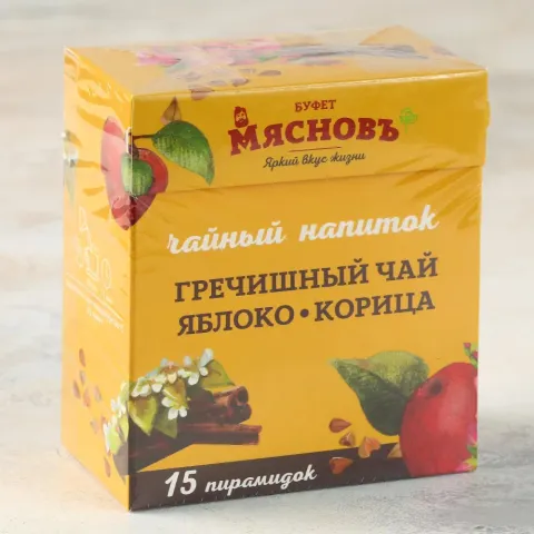 Напиток чайный Гречишный чай яблоко-корица в пирамидках 15 шт.