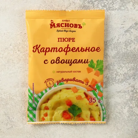 Пюре картофельное с овощами быстрого приготовления 35г