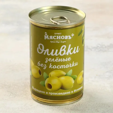 Оливки зеленые Мансанилья без косточки 300г Испания