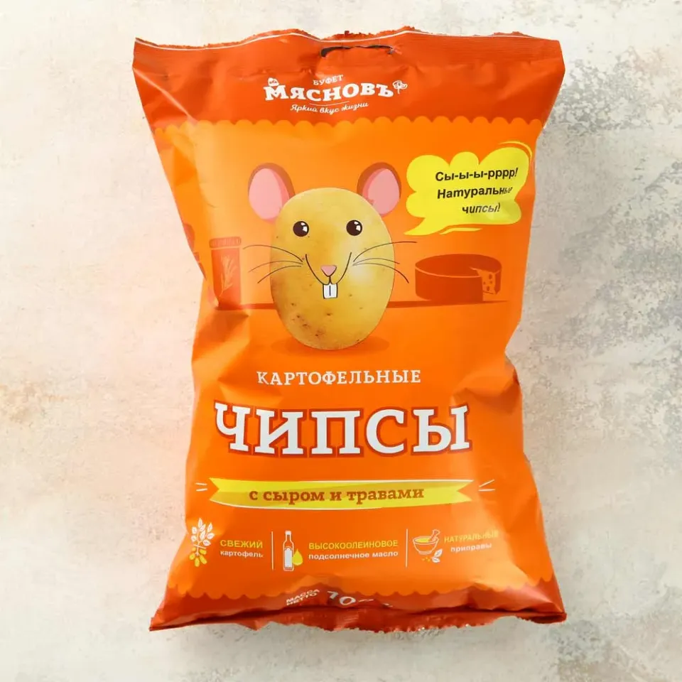 Чипсы картофельные с сыром и травами 100г