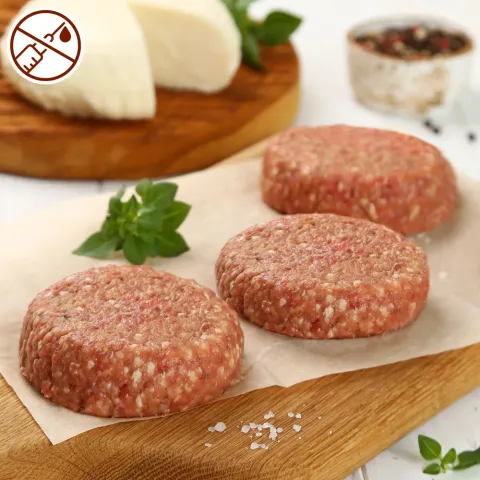 Бифштекс из мяса молодого бычка с моцареллой МясновЪ По-Царски (говядина до 3х лет)
