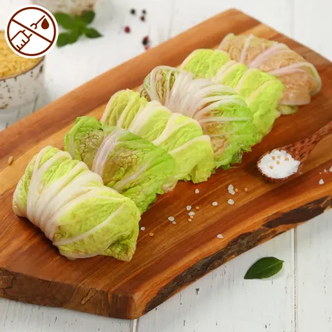 Голубцы из индейки и говядины в пекинской капусте МясновЪ По-Царски