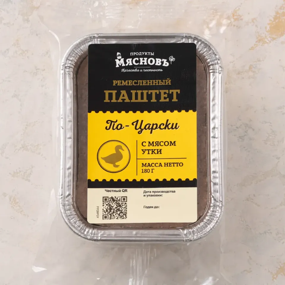 Паштет МясновЪ По-Царски с мясом утки 180г