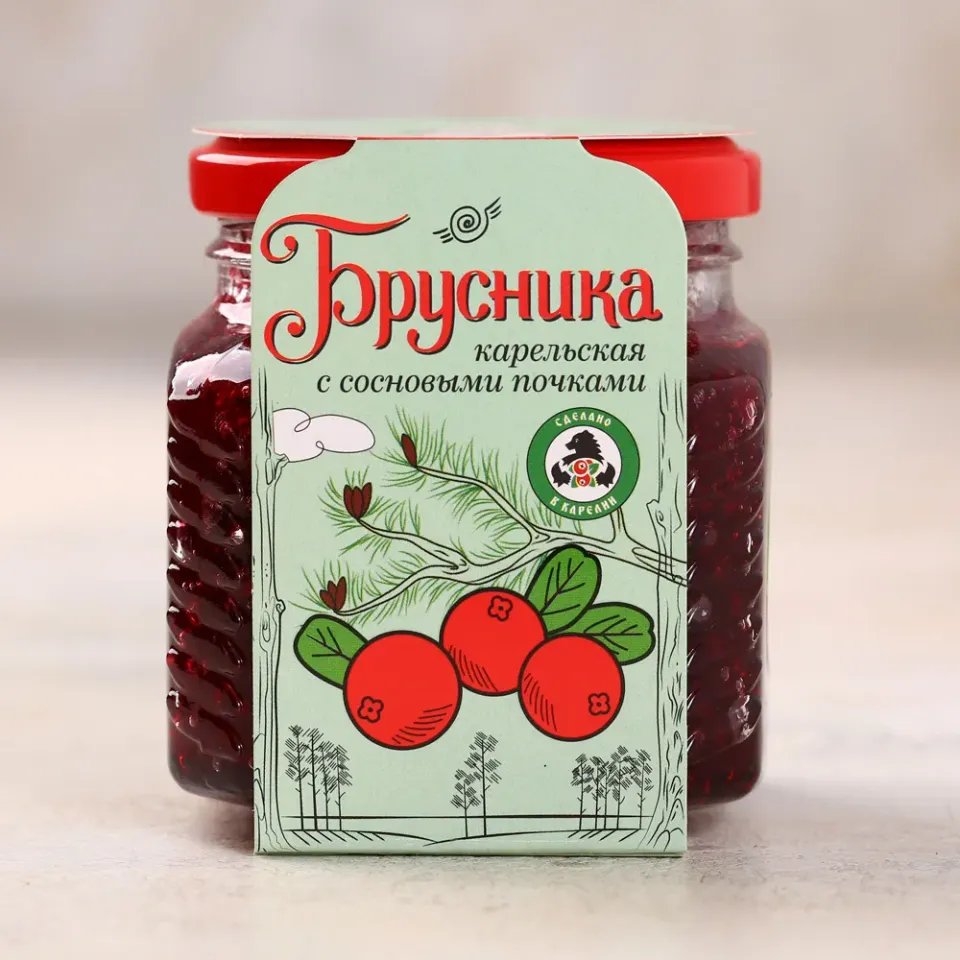 Варенье из брусники карельской с сосновой почкой 250г