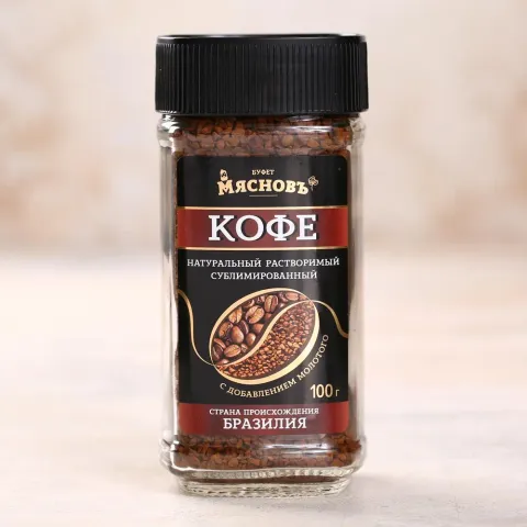 Кофе растворимый с добавлением молотого 100г