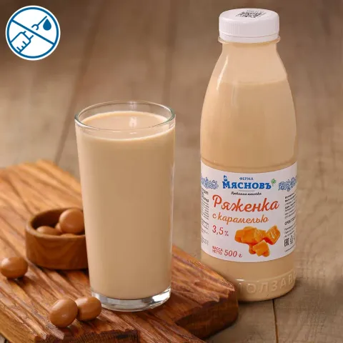 Ряженка с карамелью 3,5% 500г, ферментация 6ч