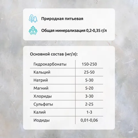 Вода минеральная природная столовая Архыз Вита негазированная 0,5л