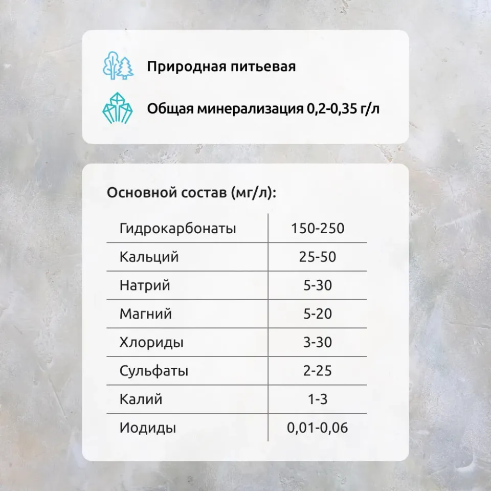 Вода минеральная природная столовая Архыз Вита негазированная 0,5л