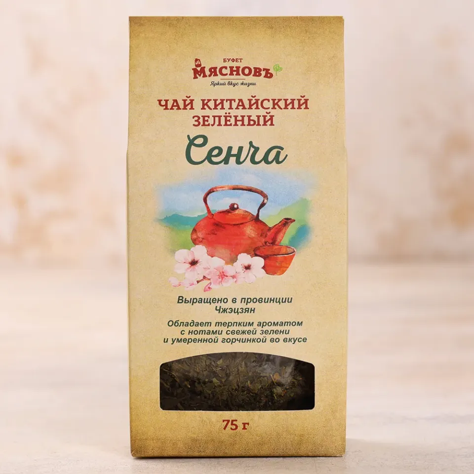 Чай зеленый листовой Сенча 75г