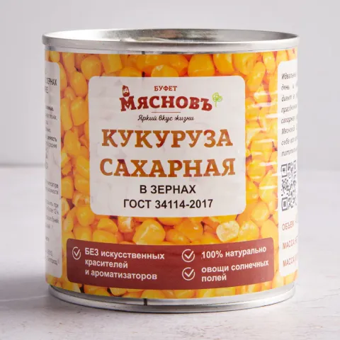 Кукуруза сахарная в зернах ГОСТ 340г