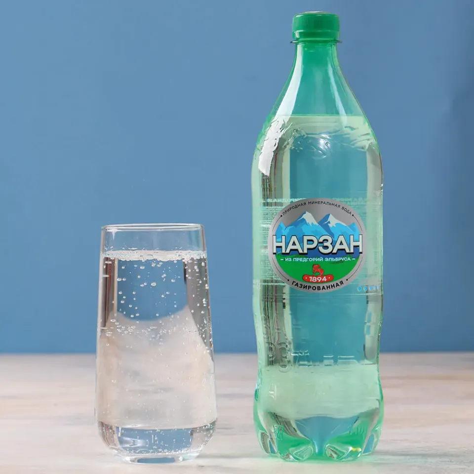 Вода минеральная природная лечебно-столовая Нарзан газированная 1л