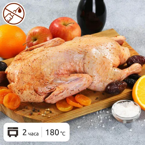 Утка фаршированная яблоками сухофруктами и апельсином МясновЪ По-Царски