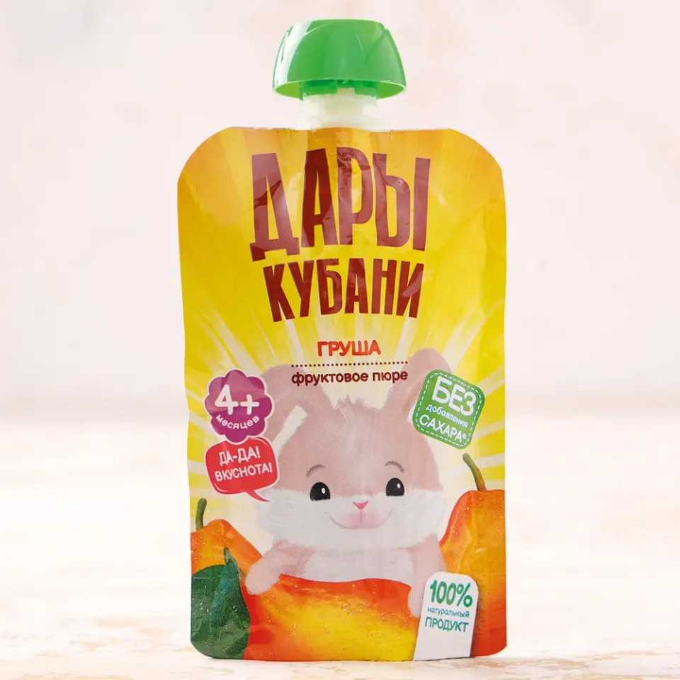 Пюре из груш без сахара для детского питания 90г