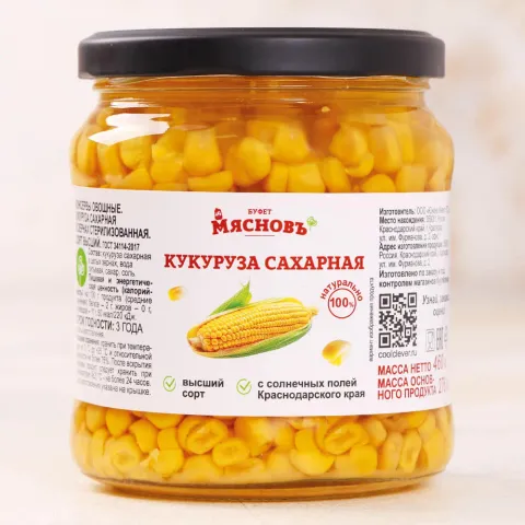 Кукуруза сахарная в зернах 460г