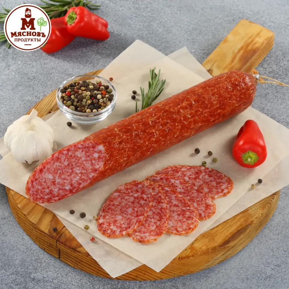 Колбаса Салями Пряная сырокопчёная полусухая