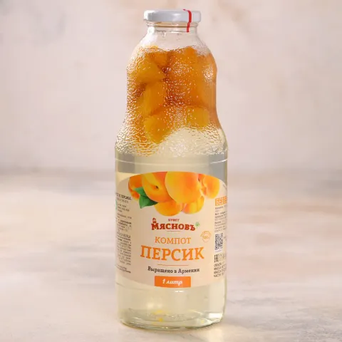 Компот из персика 1л