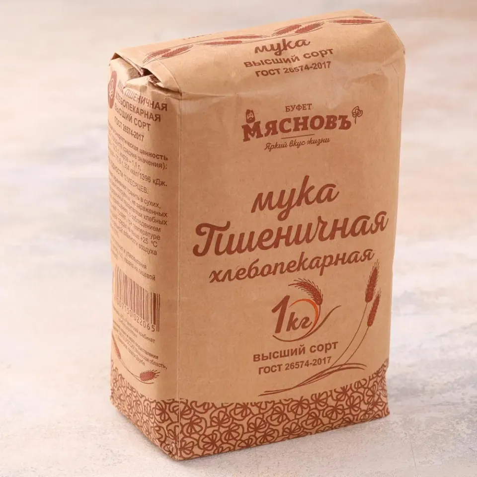 Мука пшеничная хлебопекарная ГОСТ высший сорт 1 кг