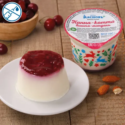 Десерт сливочный Панна-котта вишня-миндаль 10% 120г