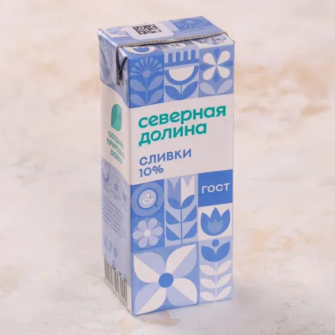Сливки 10% ГОСТ пастеризованные питьевые 200г