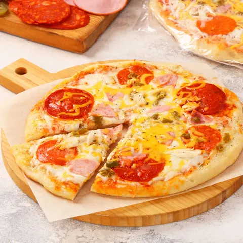 Пицца Мясная острая охлажденная для запекания 25см 360г, ферментация 24ч