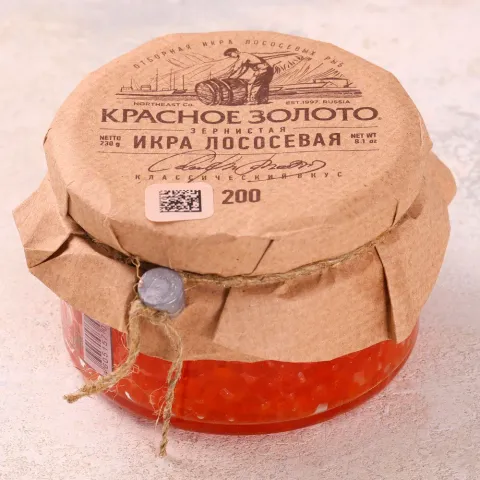 Икра лососевая горбуша зернистая Красное Золото 200г