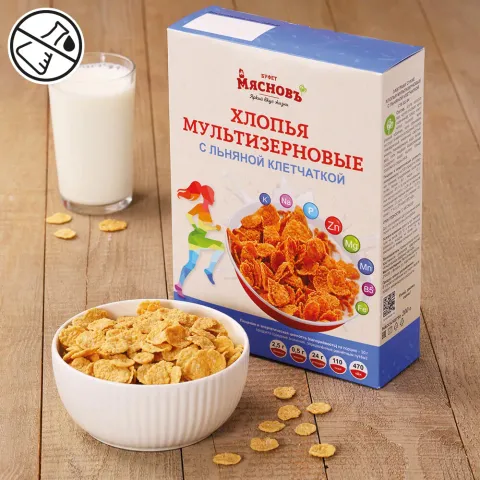 Хлопья мультизерновые с льняной клетчаткой 200г