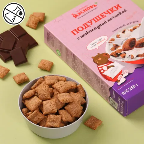 Подушечки с шоколадной начинкой МясновЪ ВКУСНЯШКА 250г