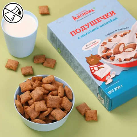 Подушечки с молочной начинкой МясновЪ ВКУСНЯШКА 250г