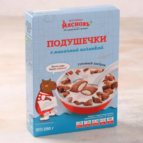 Подушечки с молочной начинкой МясновЪ ВКУСНЯШКА 250г