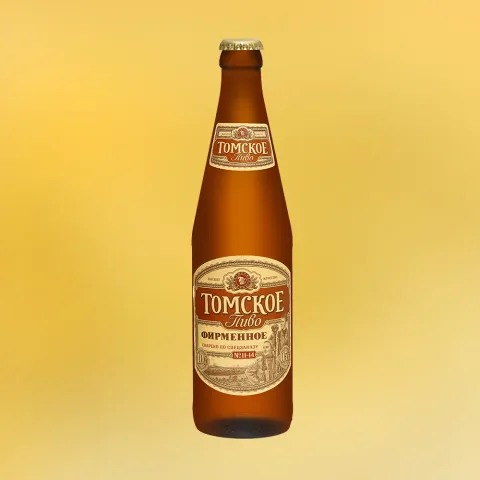 пиво ТОМСКОЕ ФИРМЕННОЕ 4% 0.5, светлое, Россия