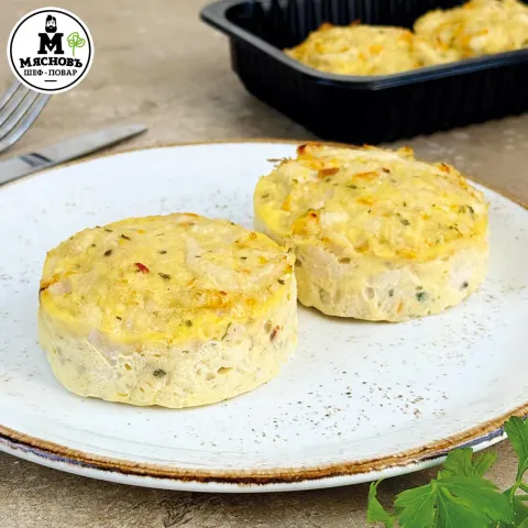 Медальоны из курицы с сыром и капустой