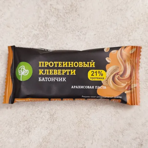 Батончик протеиновый Клеверти арахисовая паста 35г
