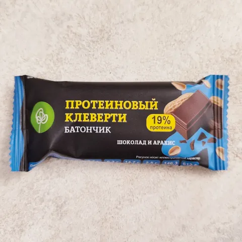 Батончик протеиновый Клеверти шоколад и арахис 35г