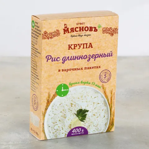Рис длиннозерный в варочных пакетах 5*80г