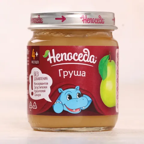 Пюре из груш без сахара для детского питания 100г