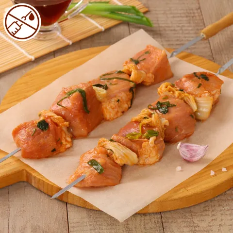 Шашлык из окорока с пекинской капустой Кимчи гриль