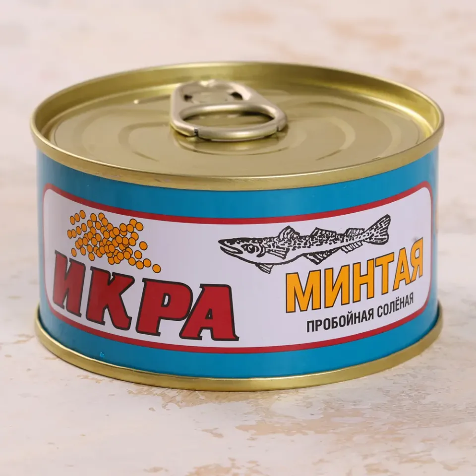 Икра минтая пробойная соленая 130г