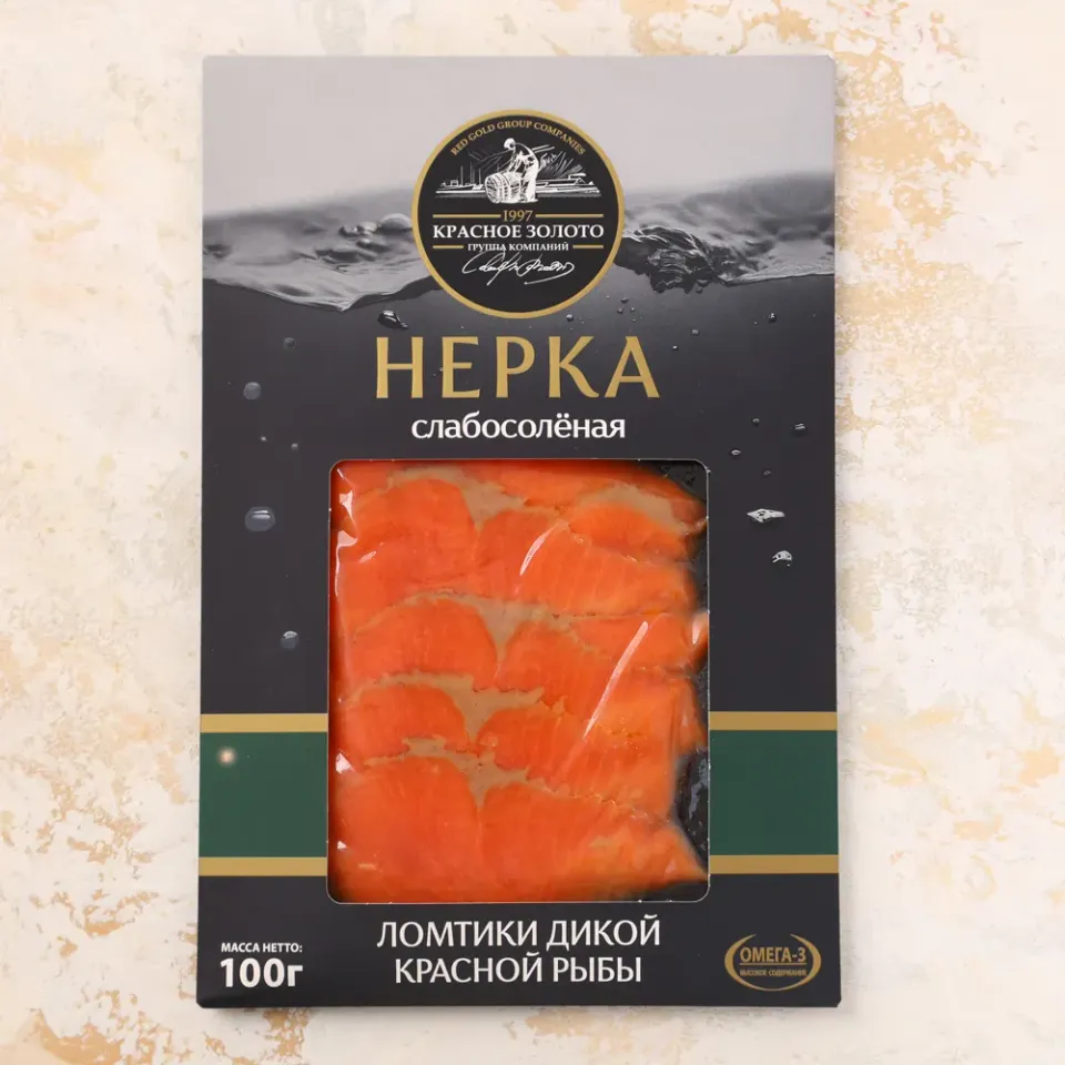 Нерка слабосоленая филе-ломтики 100г