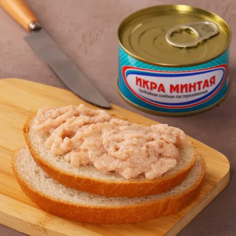 Икра минтая пробойная соленая 120г