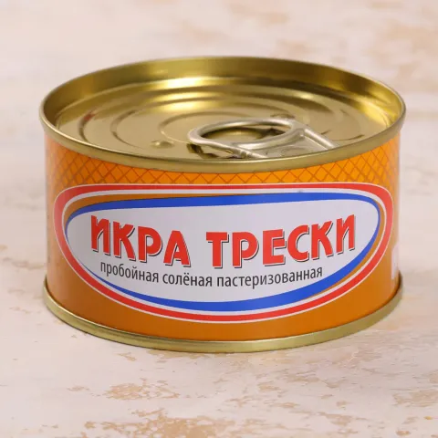 Икра трески пробойная соленая 120г