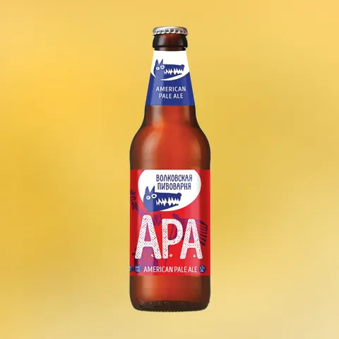 пиво ВОЛКОВСКАЯ ПИВОВАРНЯ АПА 5.5% 0.45, светлое, Россия