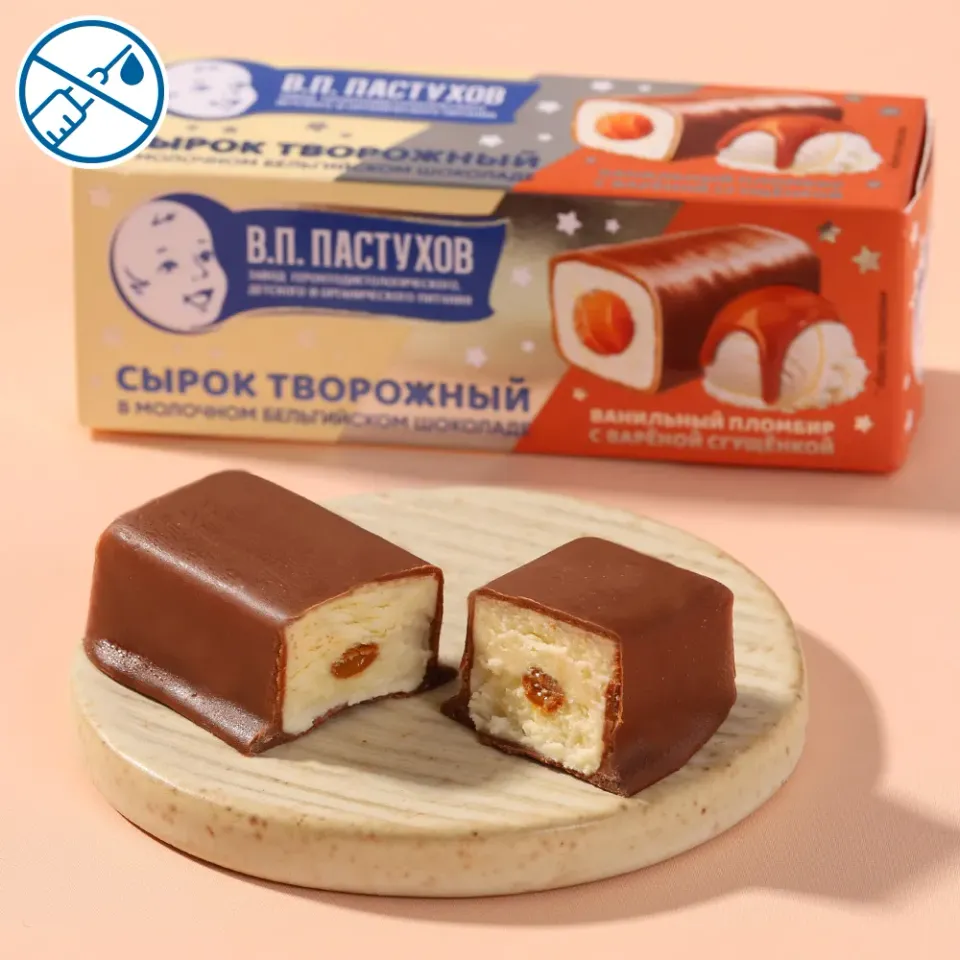 Сырок творожный ГОСТ в бельгийском молочном шоколаде с вареной сгущенкой 23% 40г