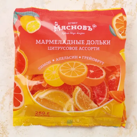 Мармеладные дольки ассорти 250г