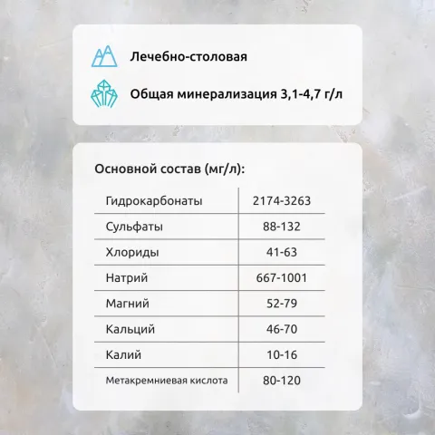 Вода минеральная природная лечебно-столовая Набеглави газированная 1л