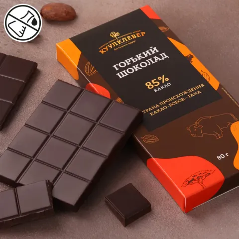 Шоколад горький 85% какао 80г