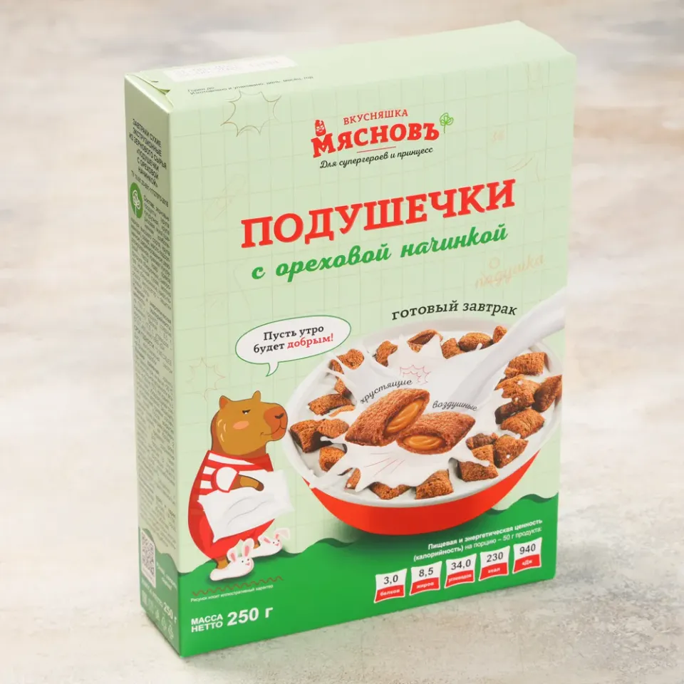 Подушечки с ореховой начинкой МясновЪ ВКУСНЯШКА 250г