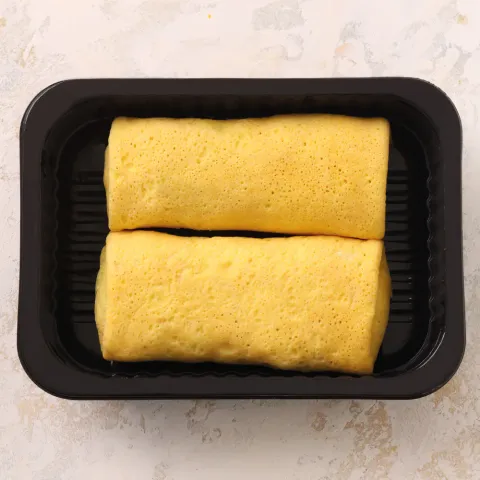 Омлет-ролл с ветчиной, сыром и шпинатом