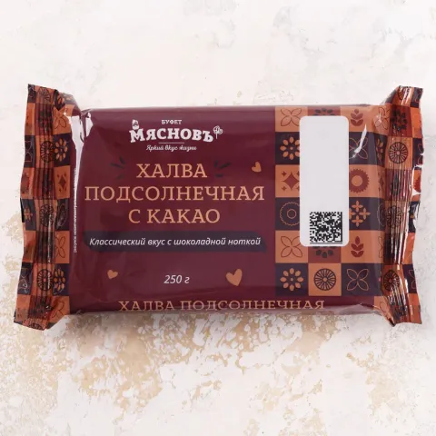 Халва подсолнечная с какао 250г