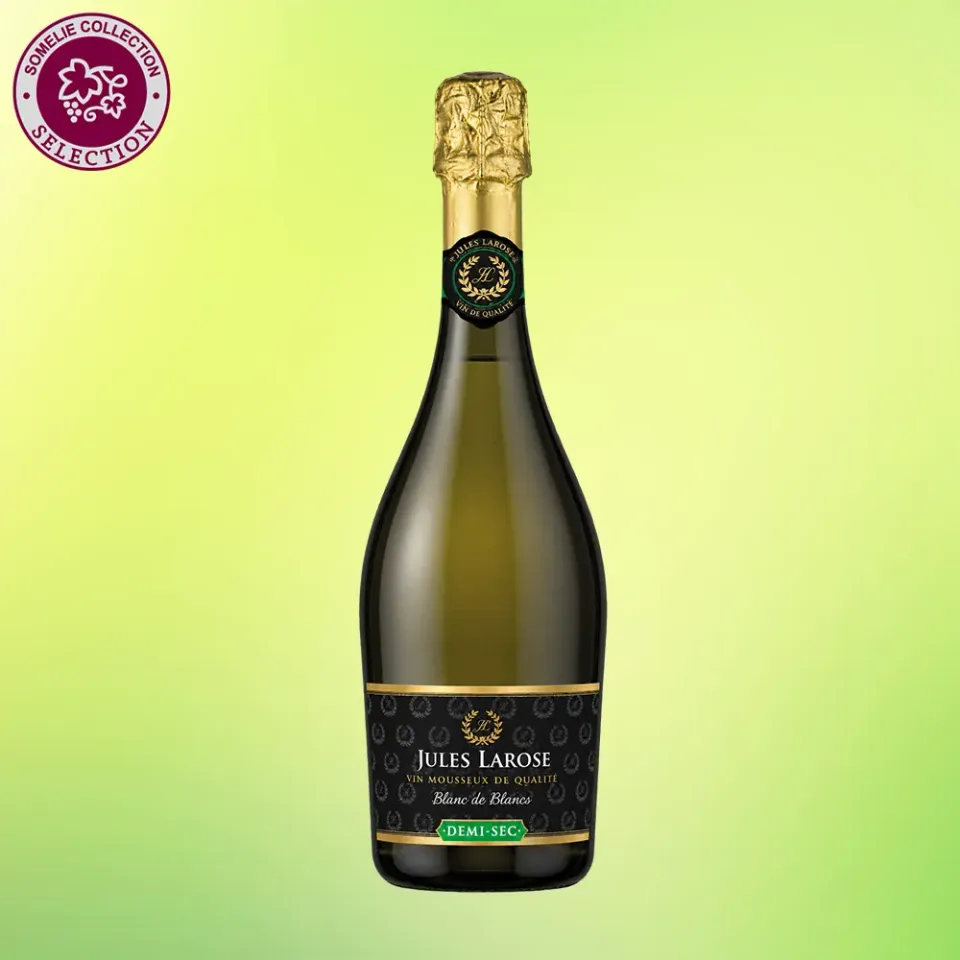вино игристое ЖЮЛЬ ЛАРОЗ БЛАН ДЕ БЛАН 9.5-12.5% 0.75, белое, брют, Франция