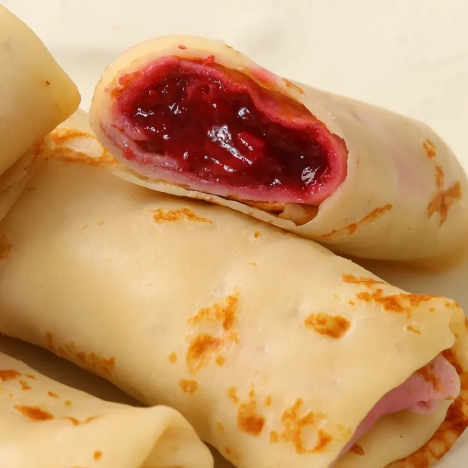 Блинчики с малиной